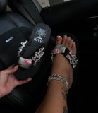 BEDAZZLED HK FLIP FLOPS