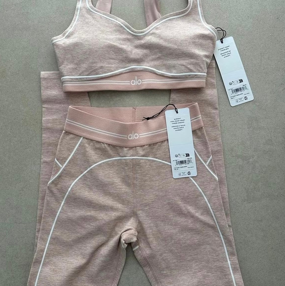 ALO HEART THROB PINK QUARTZ SET