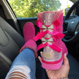 BEDAZZLED UGG BOW BOOTS