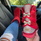 BEDAZZLED UGG BOW BOOTS
