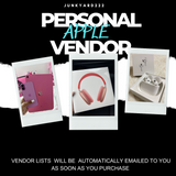 PERSONAL APPLE VENDOR